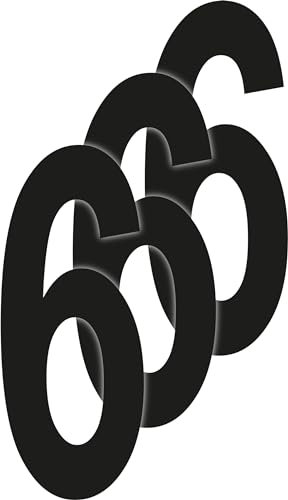 St Helens Home Garden Wheelie Bin Self Adhesive Waterproof Number Sticker Transfer Vinyl pack of 3 Black (6)