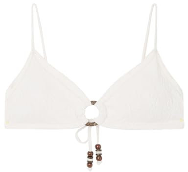 Women' Secret, Mujer, Top Bikini Blanco Triangular Relleno Anilla, Ivory, 95B