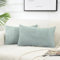 FDTERN 2er Set Graublau Kordsamt Kissenbezug 30x50CM Weich Moderne Dekorative Kissenbezüge Kissenhülle Dekokissenbezug Sofakissen Dekokissen Boho Deko für Sofa Schlafzimmer Wohnzimmer Balkon