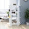 CKioict Eckvitrine Modernes Standregal Wohnzimmermöbel Bücherregal/Raumteiler Weiß 80x30x123,5 cmfür Wohnzimmer, Schlafzimmer, Büro