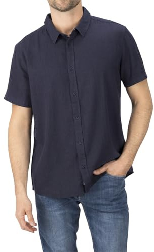 riverso Leinenhemd Herren Kurzarm Regular Fit RIVCarlo Freizeithemd | Sommerhemd Leinen Hemd Knopfleiste Einfarbig Weiß Beige Blau Grün S M L XL XXL 3XL 4XL 5XL
