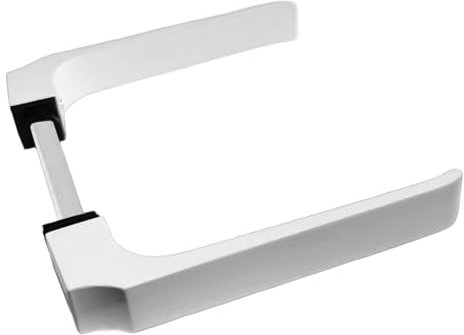 Sivenci - Juego de Manillas Sin Escudo Para Puertas | Tirador Para Puertas (Juego) | Reversible ambidiestra | Cuadradillo de 8 mm | Aluminio | Lacado Blanco