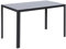 Warmiehomy Rectangular Glass Dining Table for 4-6 Glass Tabletop and Metal Legs for Kitchen Dining Living Room Writing Table Desk, Black, 120X80X75CM