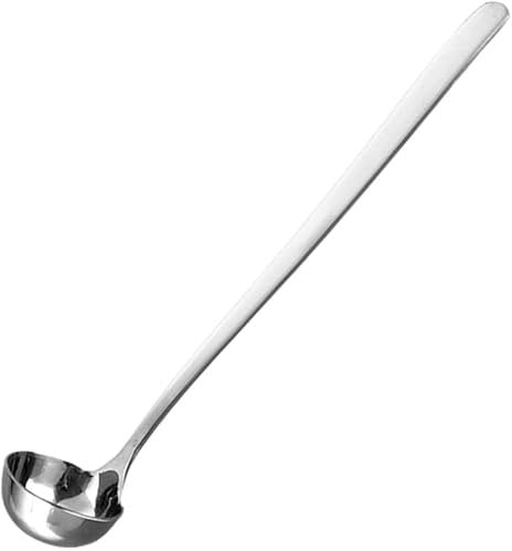 Soup Spoon Sauce Spoon Gravy Ladle Sauce Drizzle Spoon Stainless Steel Serving Soup Ladle Gravy Boat Ladle for Kitchen Cooking L Spoon(Size:35.3X4.2X2.5CM)