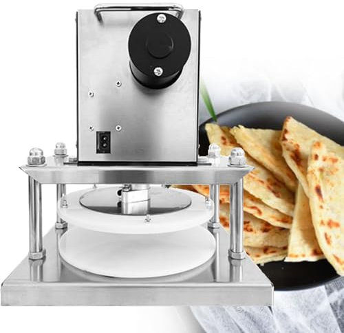 SACLMD Pizzateig-Roller,elektrische Pizzateigpresse,Pizzateigpresse aus Edelstahl,für Nudelmaschinen,220V