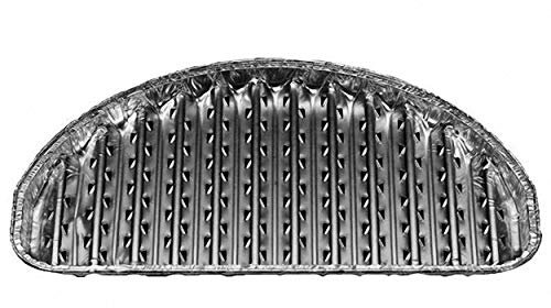 VEPATIM 60 Alu-Grillpfannen Grillschalen BBQ halbrund 32,5 x 19cm wiederverwendbar