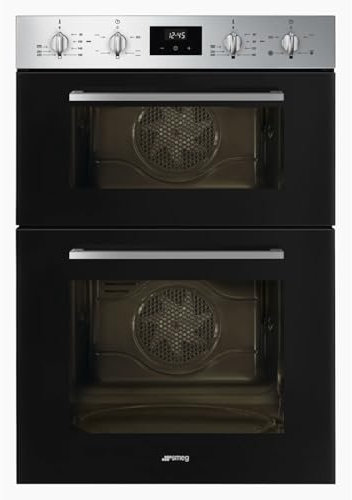 Smeg Cucina Built In Double Oven - Black