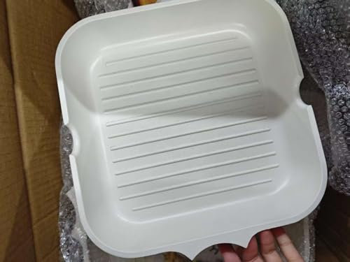 Kordisen Nonstick Grilling Pan with Lid for Stove Tops, 28cm Square Grill Pan for Indoor Cooking, Skillet with Healthy Coating and Pour Spouts, Induction Compatible Cookware, PFOA-Free, White