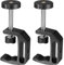 2 abrazaderas en C resistentes y ajustables de metal para carpintería, cajones, instalación frontal, soldadura, manualidades, escritorio, abrazadera de mesa (0-47 mm)
