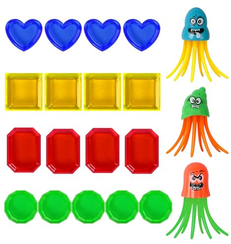20 PCS Pool Toys Swimming Toys for Kid And Adult, Swim Toys Set Included 3 Squid Dive Toys 17 Gem Diving Toy