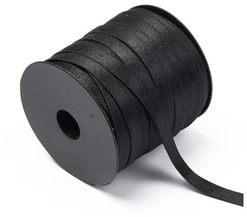 Hrlace 10m Gummiband Elastisches Band zum Nähen Gummilitze Elastische Gummibänder Dünn-Gummiband Elastic-Band für DIY Handwerk Basteln Unterwäsche BH-Träger Kleidung Gürtel Schwarz 0.8cm