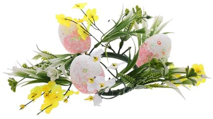 MAGICLULU De Candelabro para Pascua Decoración Rústica con Flores Artificiales y Vegetación para Centros De Mesa Primaverales