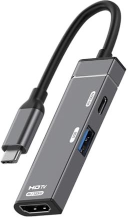 Fangxuee Type-C HUB Type-C to HDTV USB-A PD100W HUB Type C to -Compatible Adapter 4K@120Hz USB C Splitter for PC