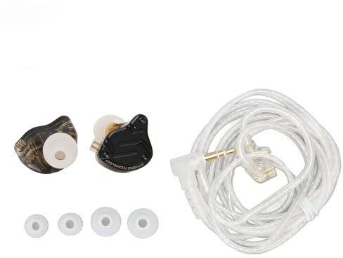 Srliya Überwachung des Earphone Z10 Pro X Wired Ohrhörer 1DD 4BA Hybrid -Treiber HiFi Abnehmbar Abnehmbar Silber mit 0,75 Mm 2 -Pin -Kabel -Kabel -Kopfhörer