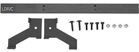 Adfaga RC-Auto-Heckstoßstange, professioneller Ersatz aus Aluminiumlegierung, Metall, stark, langlebig, hohe Temperatur, verhindert Kollision für Unimog RC-Auto, 14 cm, 5,5 Zoll (Schwarz)