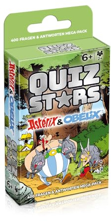 Gomazing QUIZSTARS Asterix & Obelix Quiz Kartenspiel 400 Fragen Comic Wissen Spiel ab 6 Jahren für Kinder Erwachsene Familien Reise Spiel