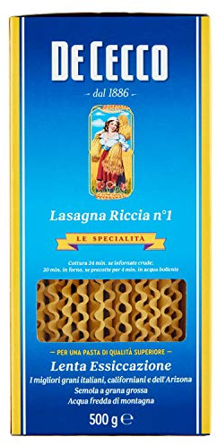 De Cecco Lasagna larga doppia riccia Nr. 1 / Lasagnenudeln 500 gr.