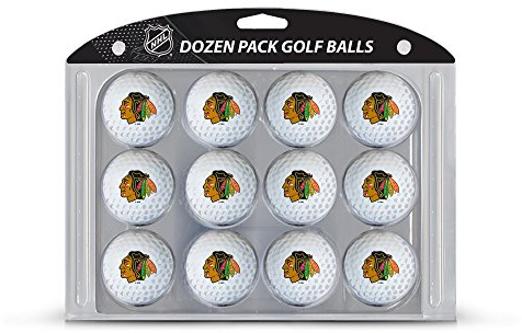 Team Golf NHL Chicago Blackhawks Golf Balls, 12 Pack Dozen Regulation Size Golf Balls, 12 Pack, Full Color Durable Team Imprint