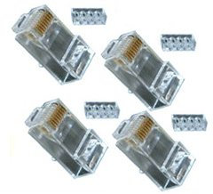5 x Cat6 RJ45 Ends Plugs Network Crimp Connectors LAN Ethernet Data