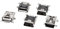 Sourcingmap - Lote 5 piezas mini USB tipo B con puerto hembra de 5 pines de 180 grados, SMD, SMT, PCB y adaptador tipo jack