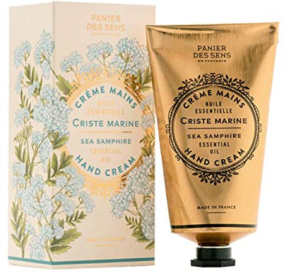 Panier des Sens - Feuchtigkeitshandcreme Trockene 75ml – Meerfenchel handlotion, Feuchtigkeitscreme, Handmaske - mit Shea Butter und Olivenöl - 97% natürliche Inhaltsstoffe
