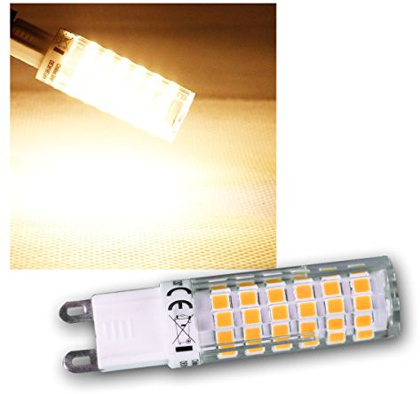 ChiliTec Led Stiftsockel G9 6 Watt 590 Lumen 230V Stecksockel Lampe Spiegelschrank Badezimmerschrank Leuchtmittel Ersatzlampe für 30W Halogen 3000k Warmweiß