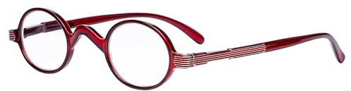 Eyekepper Leser Federschanier Buegel Klassiker Mini Kleine Oval Rund Lesebrillen Rot +0.5