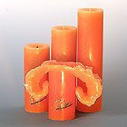 Candela Lotuskerze Trend Lachs Orange 18 cm