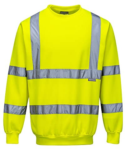 Portwest B303 Comfort Elasticated Hi-Vis Sweatshirt Yellow, 3X-Large