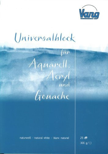 Universalblock Aquarell-, Acryl- und Gouachemalerei 25 Blatt 300g 30x40cm