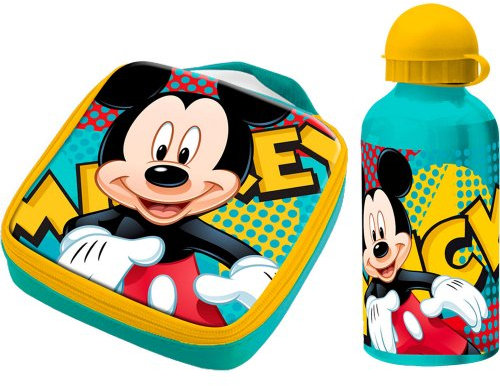 Set sandwichera termica + cantimplora aluminio Mickey Disney