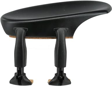 Wittner Chinrest, side-mounted chinrest Violin 3/4, high-tech plastic, anatomically shaped, allergy-tested, without screwdriver, black, Made in Germany, 250221