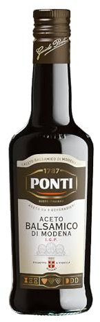 Ponti, Aceto Balsamico Modena I.G.P., Proveniente da Uve di 7 Vitigni Selezionati e Pregiato Aceto di Vino, Ideale per Insaporire Carni Rosse Crude e Cotte, 100% Made in Italy, 500 ml