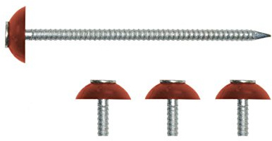 Super-S Nägel für Bitumenwellplatten 2,8x70 mm Rot Pack 200 Stück