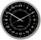 FISHTEC Wanduhr Modernes Design 24 Stunden-Anzeige - Ultra präzise Zeit Gut lesbar : Minuten-Zifferblatt - Für Küche, Büro, Wohnzimmer, Schlafzimmer - 30 cm - Grau & Schwarz