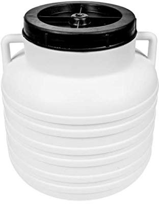 Baril en plastique avec bouchon à visser - Idéal pour fermentation ou récipient 5/10/20/30L, Plastique, 10L barrel
