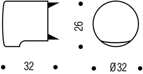 Vachette Knopf Heaume Ø 32 weiß – 81913