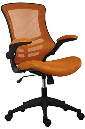 Office Hippo Mesh Operator Office Chair, Height & Tilt Adjustable Ergonomic Chair with Tension Control, Flip Up Arms, Computer Chair for Daily Use, Up to 115kg Weight, 5 Year Component Wty - Orange