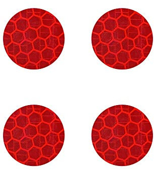 4R Quattroerre.it 4072 Lot de 4 Autocollants réfléchissants pour Jantes Diamond Rouge