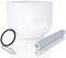 KELIODY Bol chantant en verre de cristal givré, 8 pouces, 20 cm, blanc, ton F, set de Bol chantant pour Couronne avec O - ring et maillet relax, méditation