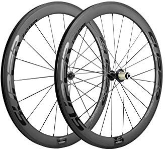 Superteam Rennrad-Räder aus Karbonfaser, 700C, Drahtreifen-Set, 50 mm, matt, 23 Breite, schwarz glänzend