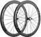 Superteam Rennrad-Räder aus Karbonfaser, 700C, Drahtreifen-Set, 50 mm, matt, 23 Breite, schwarz glänzend