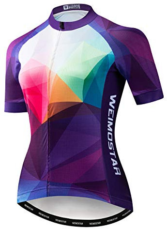 Weimostar Fahrrad-Trikot für Damen, Mountainbike-Kleidung, Sommer-Rad-Top, kurzärmlig, MTB-Jersey, schnelltrocknend
