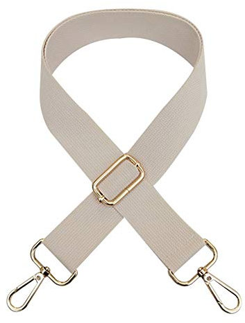 MoreChioce Schultergurt für Taschen Breit Verstellbarer Taschengurt Herren Taschenriemen Damen Schulterriemen Zubehör Tragegurt 125 cm Längenverstellbarer Beige