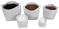 Texpot Pack de 10 macetas de Tela Blanca 3 litros