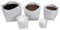 Texpot Pack de 10 macetas de Tela Blanca 3 litros