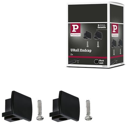Paulmann 96961 URail Connector 2-Piece Set end Cap 2-Piece Set 13x21mm Black matt Rail System