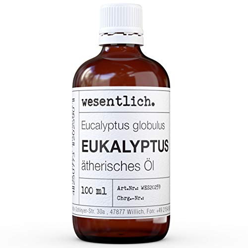 wesentlich. Eukalyptusöl - ätherisches Öl - 100% naturrein (Glasflasche) - u.a. für Duftlampe und Diffuser (100ml)
