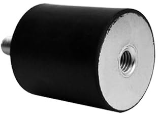 RS PRO Rubber Vibration Damper, Male/Female Thread Buffer M3X6, Diameter 6 mm x 7 mm, 60 Shore A, Pack of 8