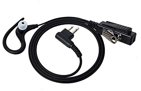 HYS G-Shape Earpiece Police Security Radio Headset Inline PTT Mic Microphone Compatible With Motorola CP040 DP1400 GP68 GP88 GP300 CT150 Hyera Midland 2 Way Radio